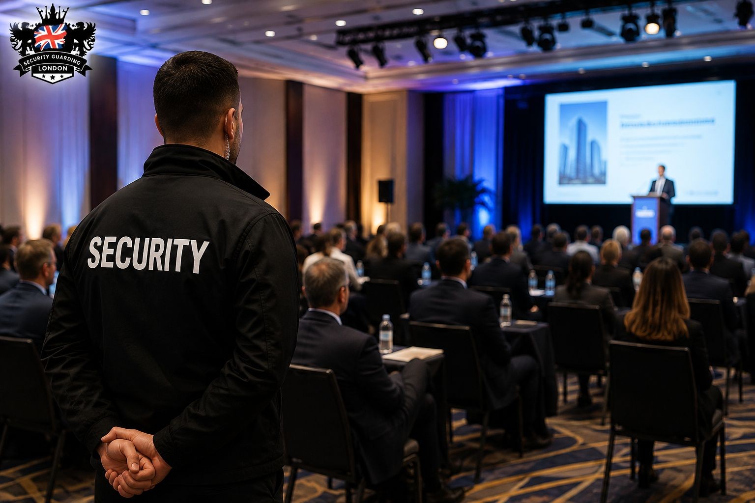Security guard doing his duty at an event